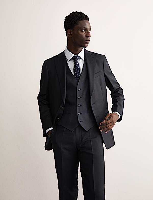 Tailleur coupe ajustée en mélange soie et lin - BE