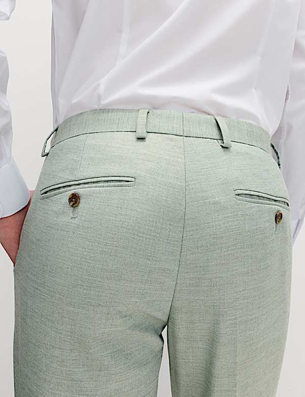 3 Piece Slim Fit Textured Stretch Suit - NZ