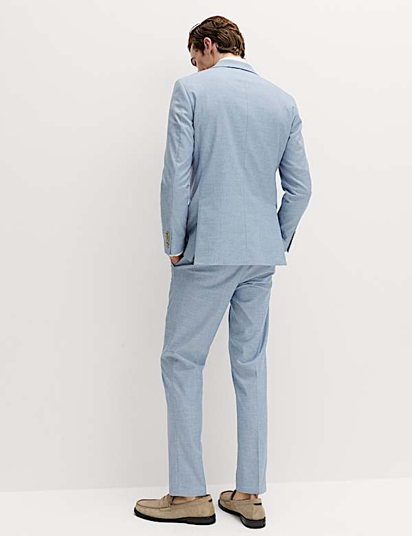 2 Piece Slim Fit Textured Stretch Suit - IT