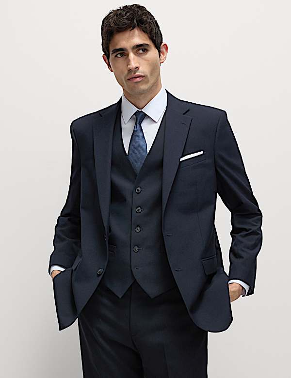 Regular Fit Machine Washable Suit  - BE