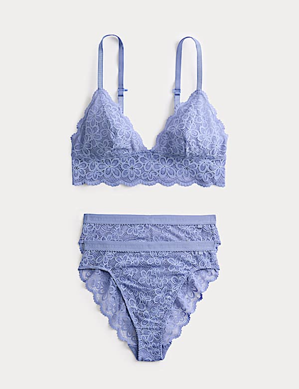 Cleo Lace Non Wired Bralette Set - CZ