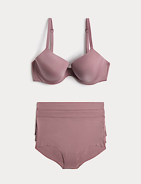 Body Invisibles Wired Demi Cup Bra Set A-E - AU