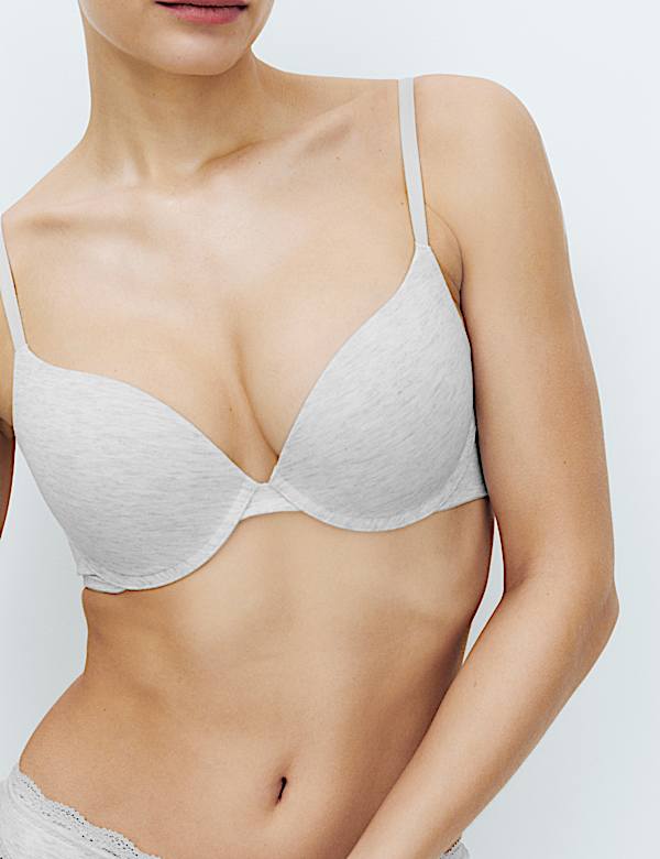 3pk Cotton Wired Push-Up Bras Set A-E - DE