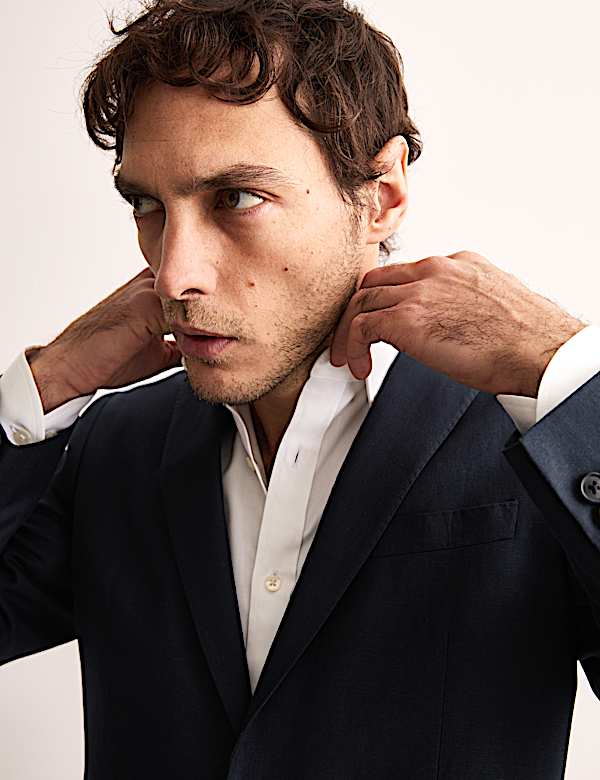 Costume coupe ajustée en lin mélangé - CA