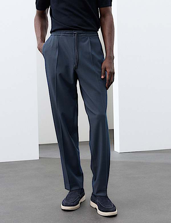 2 Piece Tailored Fit Performance Twill Suit - DK