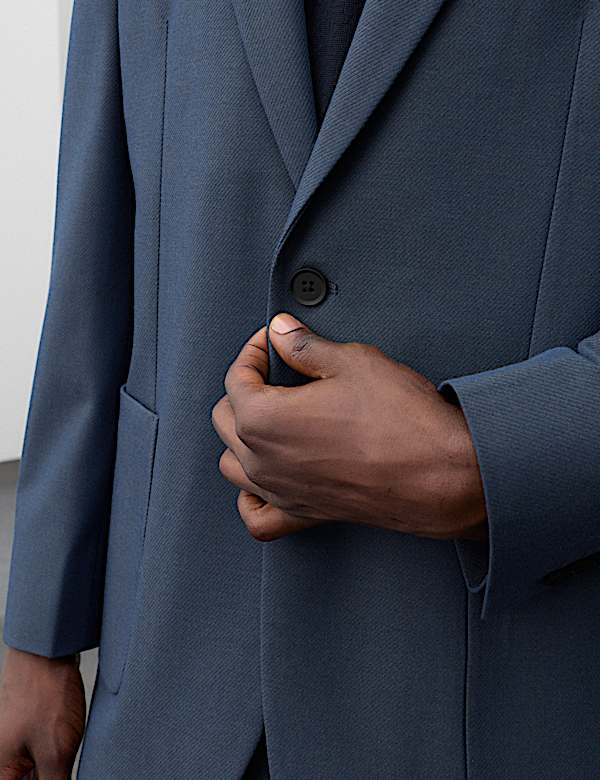 2 Piece Tailored Fit Performance Twill Suit - DK