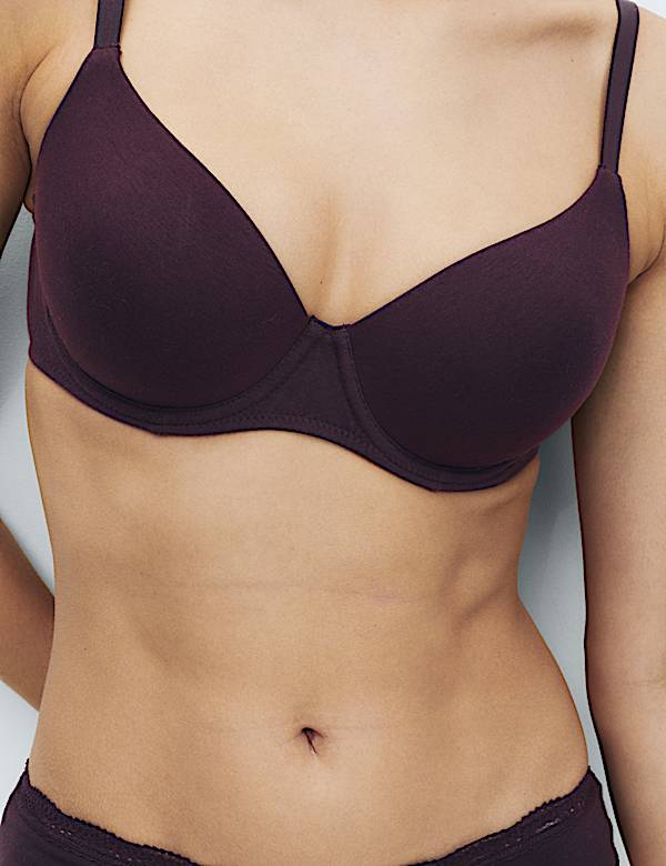3pk Wired Full Cup T-Shirt Bras Set A-E - GR