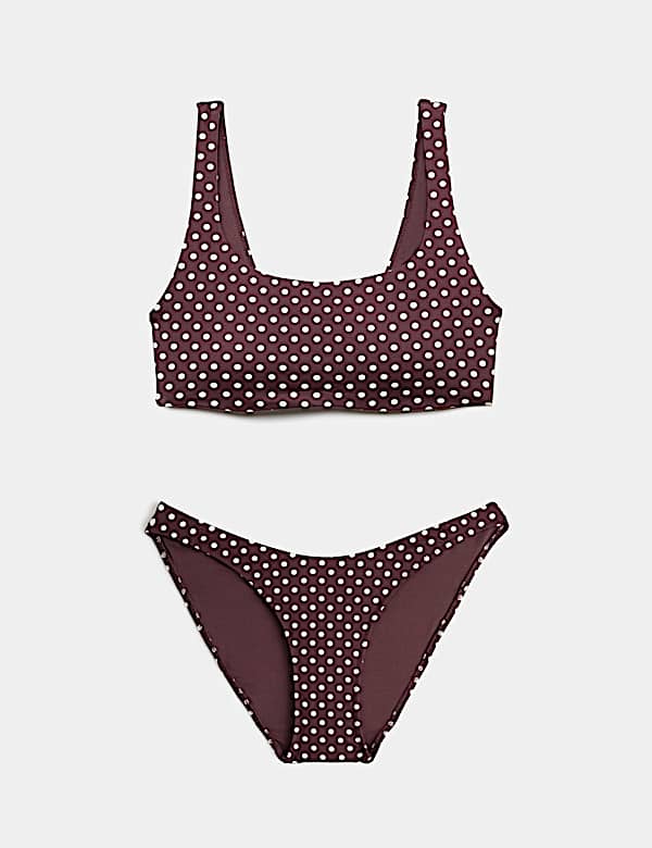 Scoop Neck Bikini Top & Bottom Set - NL