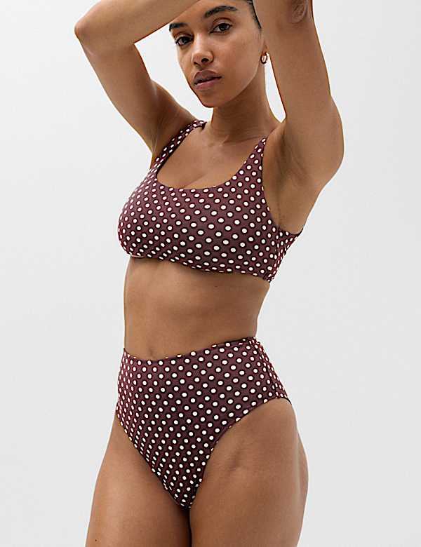 Scoop Neck Bikini Top & Bottom Set - NL
