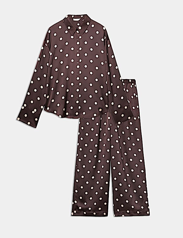 Dream Satin&trade; Printed Pyjama Shirt & Bottom Set - IS