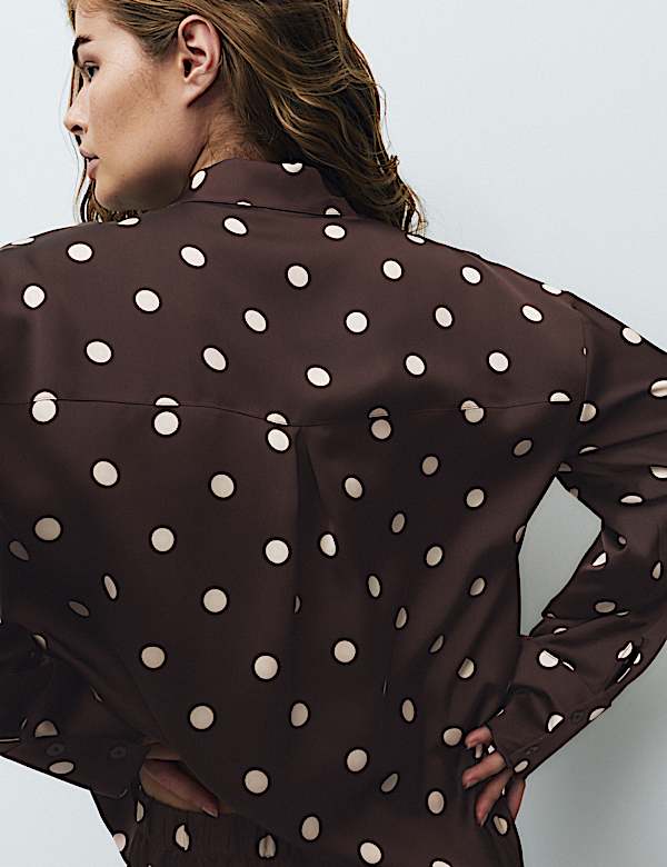 Dream Satin&trade; Printed Pyjama Shirt & Bottom Set - IS
