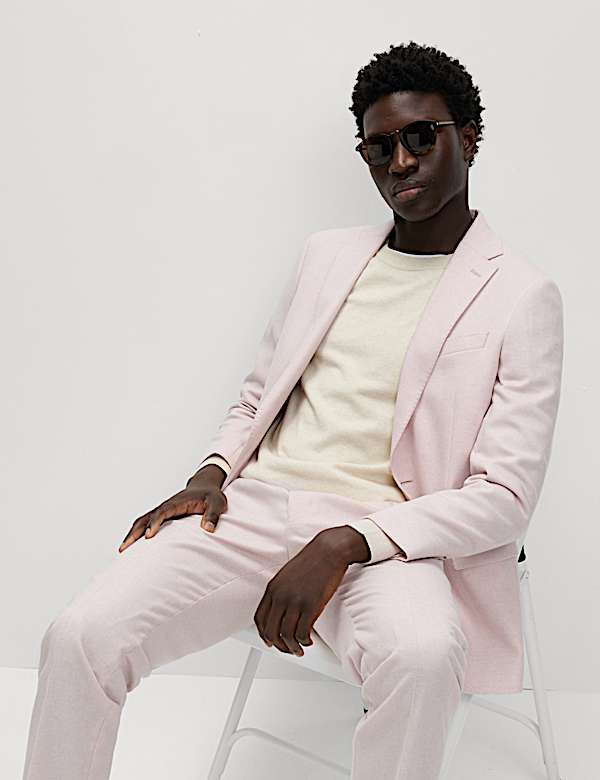 Tailored Fit Wool Rich Tweed Suit  - CH