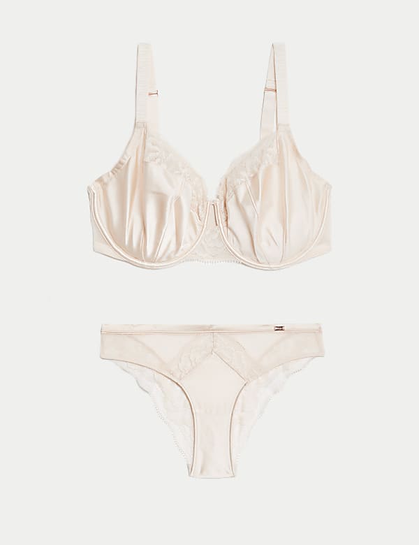 Balconette-BH-Set mit B&uuml;gel, Seide und Spitze (F&ndash;H) - DE