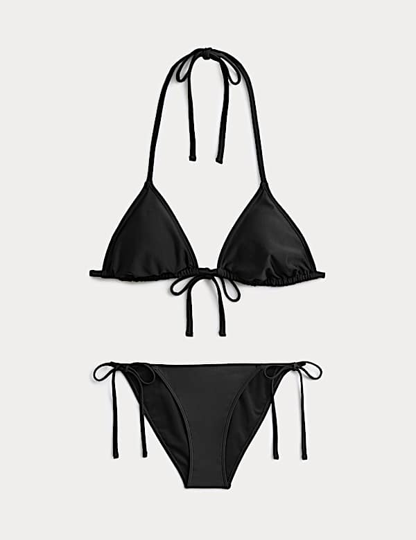 Padded Halterneck Triangle Bikini Set - CA