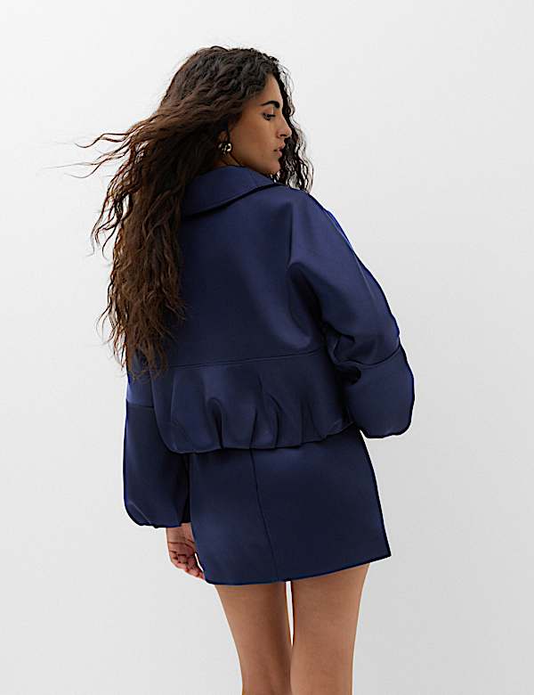 Satin Jacket & Skirt Set - CZ
