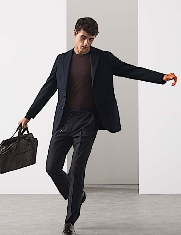 Tailored Fit Italian Wool Blend Performance Suit - DE