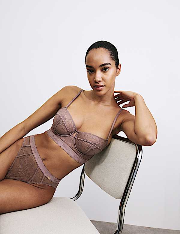 Lacewear Wired Longline Balcony Bra Set A-E