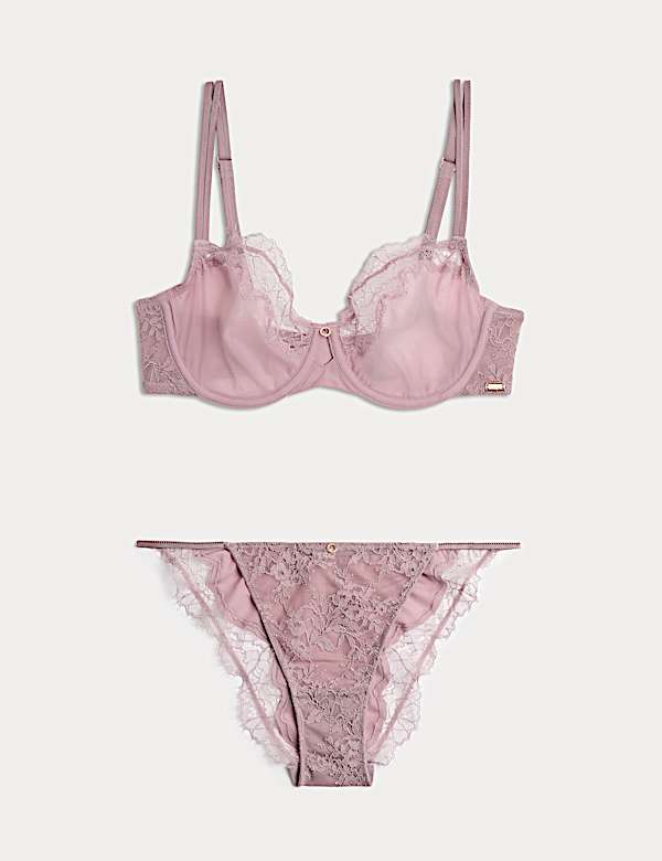 Nolana Lace Wired Balcony Bra Set A-E - CZ