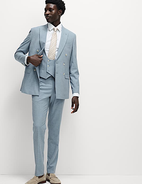 Slim Fit Double Breasted Suit - KR