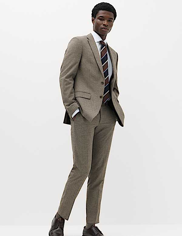 2 Piece Slim Fit Striped Stretch Suit - IL