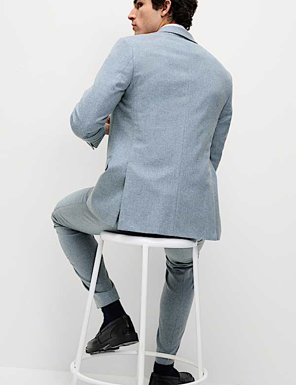 Tailored Fit Wool Rich Tweed Suit  - FI