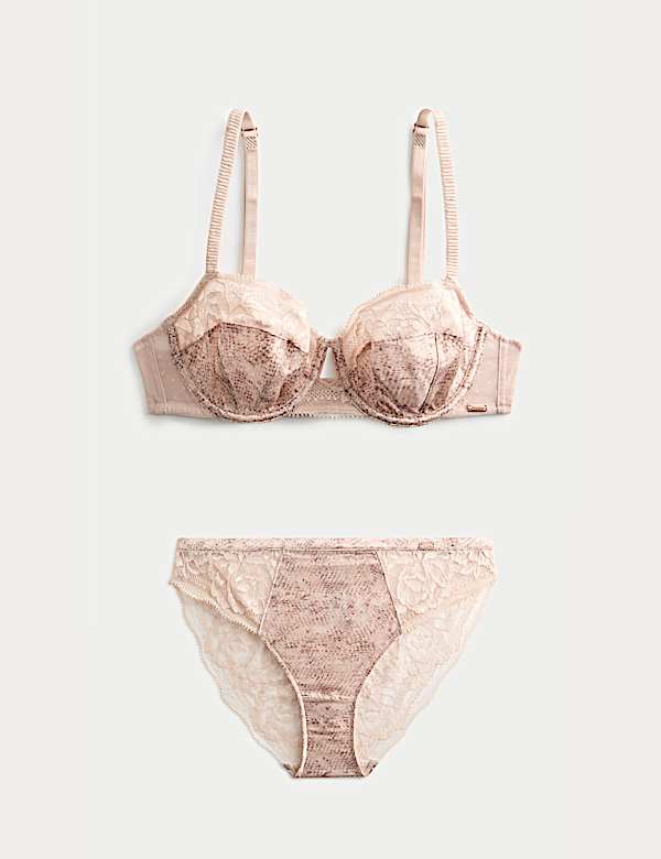 Rosalie Silk & Lace Wired Balcony Bra Set A-E - AT