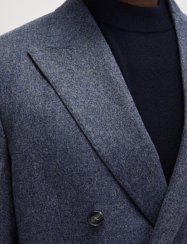 Tailored Fit Wool Rich Double Breasted Suit - AU