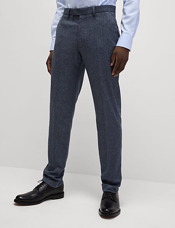 Tailored Fit Wool Rich Double Breasted Suit - AU