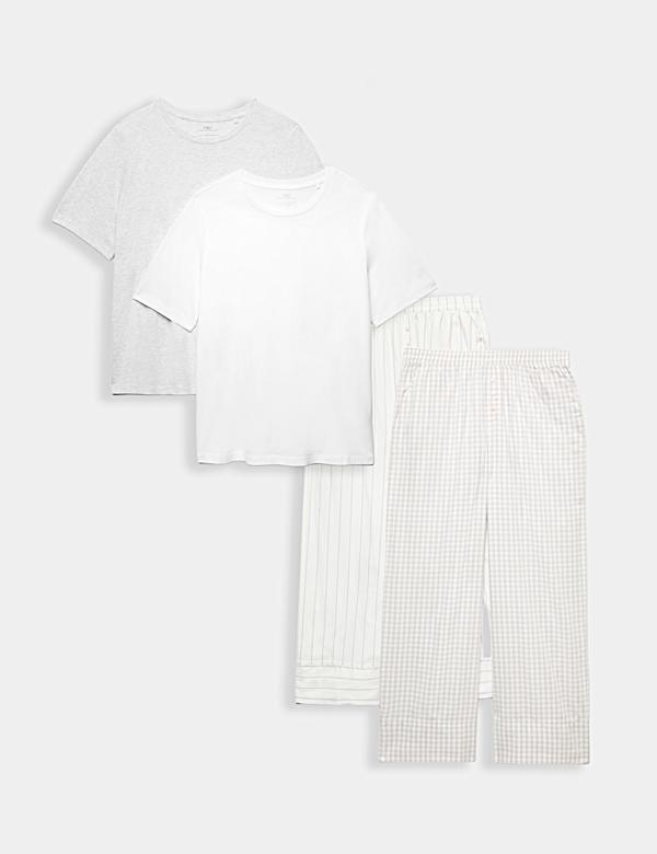Cotton Modal Pyjama Top & Bottom Set - CZ