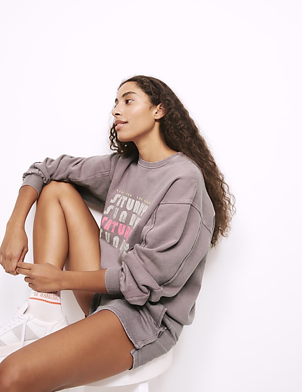 Oversized slogan sweatshirt new arrivals