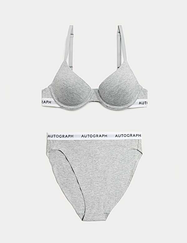 Lille Cotton Rich Wired Demi Cup Bra Set A-E - CH