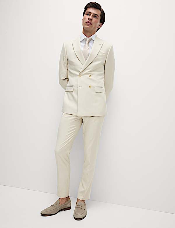 Slim Fit Double Breasted Suit - PT