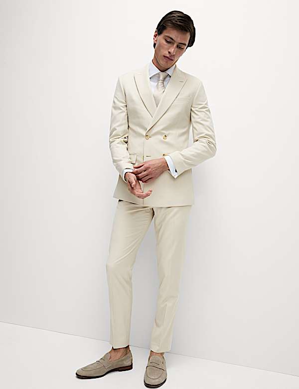 Slim Fit Double Breasted Suit - PT