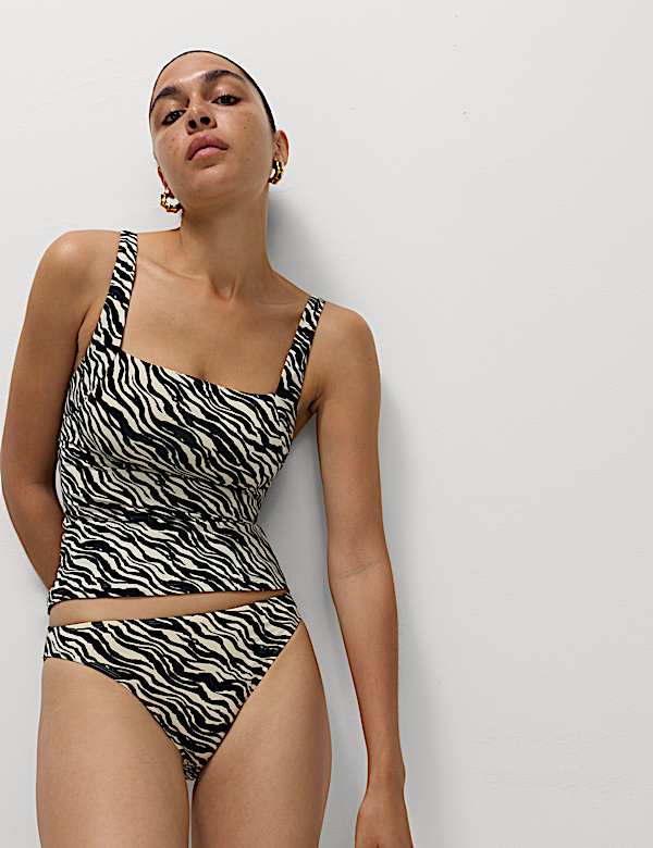 Floral Square Neck Tankini Set - RO