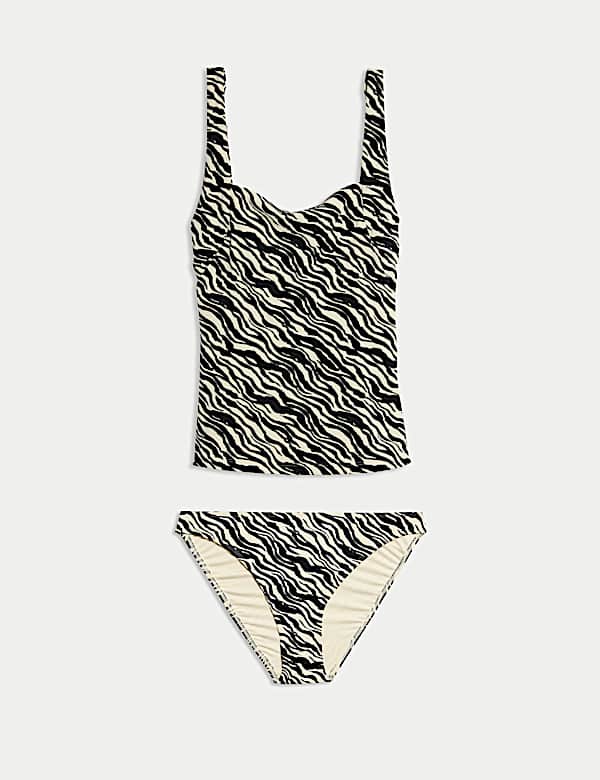 Floral Square Neck Tankini Set - KR