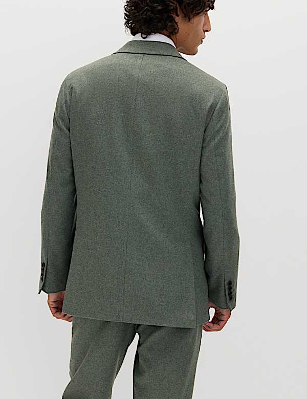 2 Piece Tailored Fit Italian Wool Rich Tweed Suit - FR