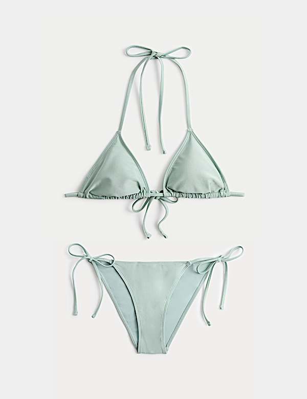 Sheen Triangle Bikini Set - MX