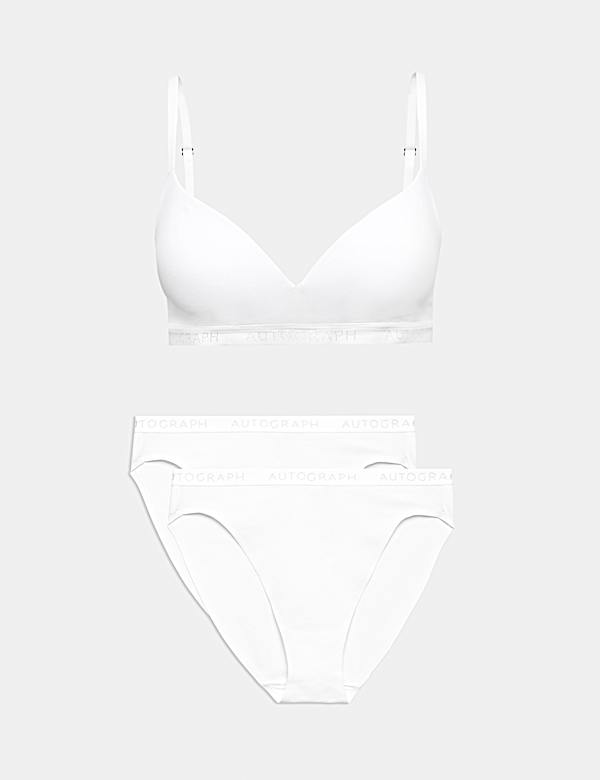 Lille Supima&trade; Cotton Non Wired Plunge Bra Set A-E - CH