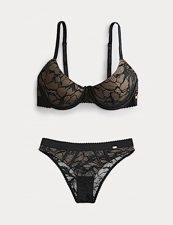 LaceWear Wired Demi Cup Bra Set A-E - UA