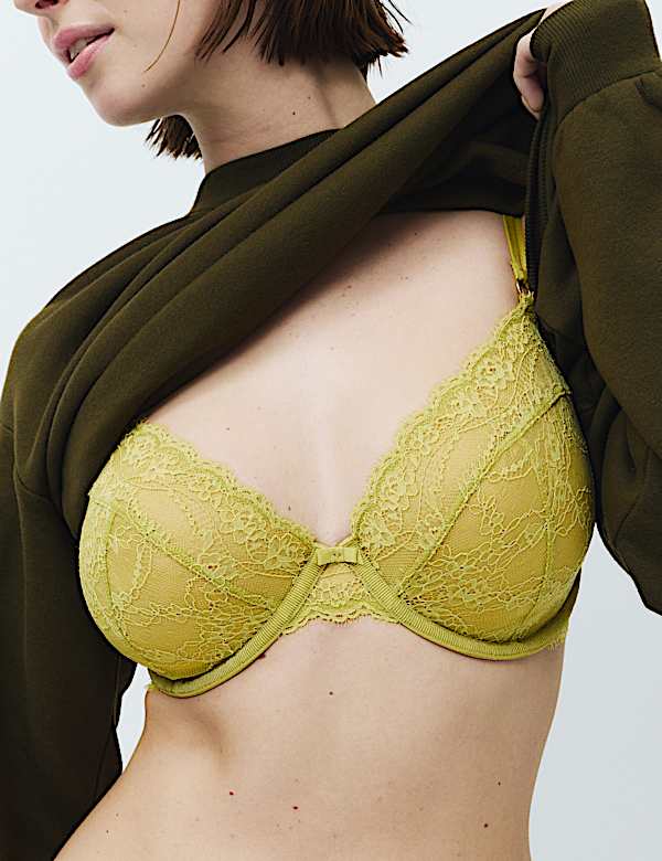 Ida Lace Wired Plunge Bra Set F-H - LU