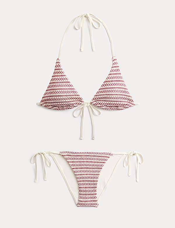 Gesmoktes Dreiecks-Bikinioberteil - DE