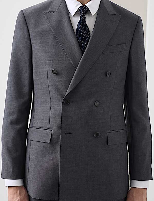 2 Piece Tailored Fit Wool Rich Suit - MV