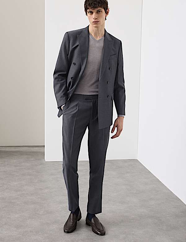 2 Piece Tailored Fit Wool Rich Suit - MV