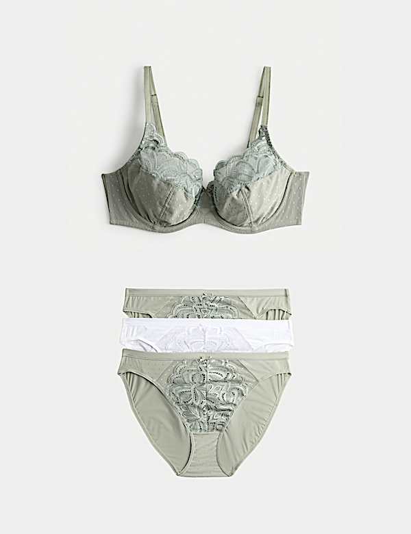 Amelia Lace Wired Full Cup Bra Set A-E - AU