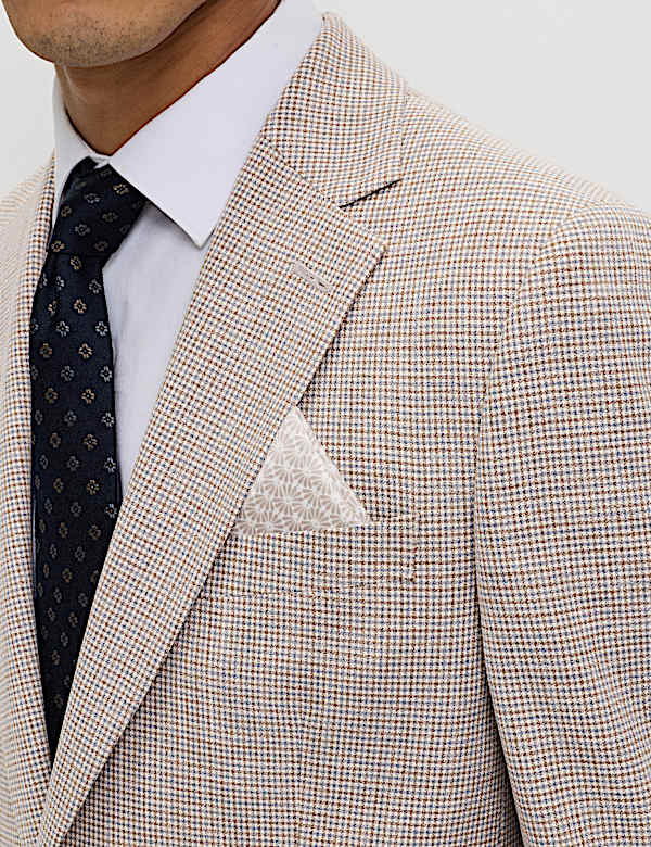 Tailored Fit Grid Check Suit - BN