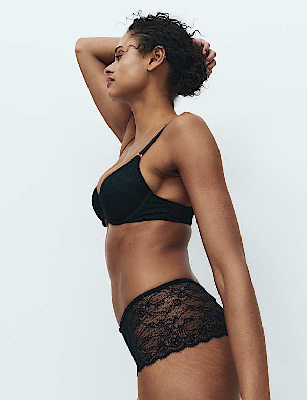 Ida Lace Wired Demi Cup Bra Set A-E