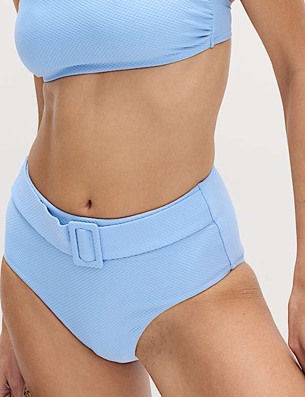 Ensemble de bikini ampliforme &agrave; encolure carr&eacute;e et motif textur&eacute; nid d&rsquo;abeilles - CH