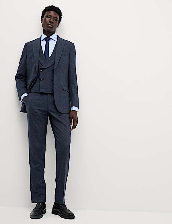 Tailored Fit Wool Rich Tweed Suit - GR