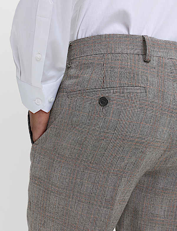 Regular Fit Pure Wool Check Suit - IL
