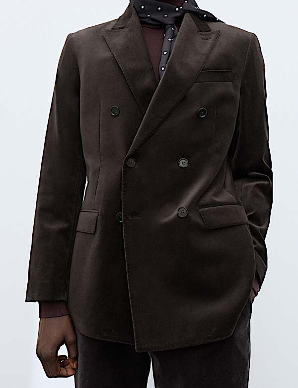 2 Piece Cotton Rich Velvet Stretch Suit - LU